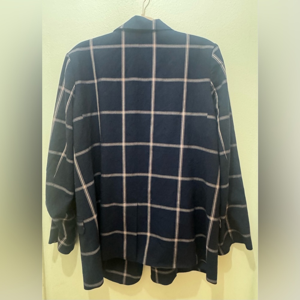 Leith Navy Blazer with Light Pink Windowpane - Picture 8 of 9